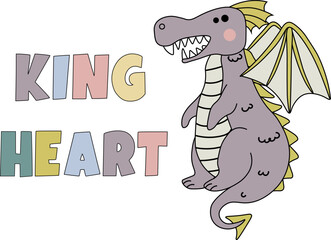 Dinosaur poster. Can be used for poster, card, banner, flyer. Hand drawn vector