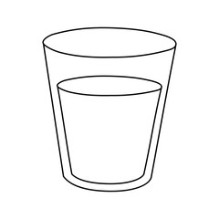 Water glass icon isolated on white
