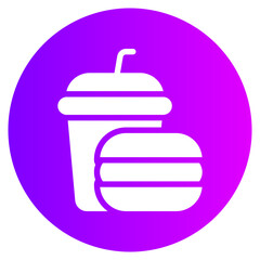fast food gradient icon