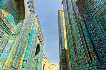 The ancient mausoleum of Shakh-I-Zinda, The Tomb of living King, during the reign of Amir Temur in...
