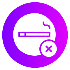 no smoking gradient icon