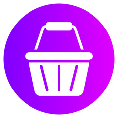 shopping basket gradient icon
