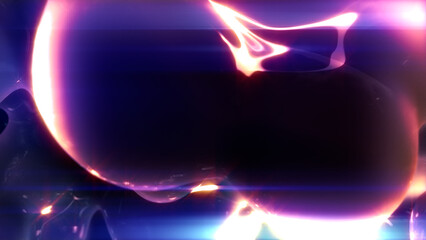 fashion rose limpid fluid bubbles with intensive shine - abstract 3D illustration