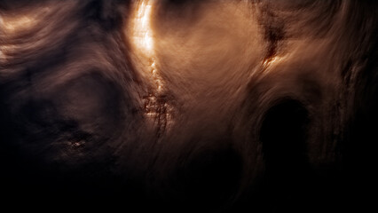 lighting ancient gold or brown bio forms relievo - abstract 3D illustration