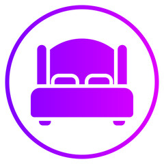bed gradient icon