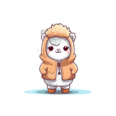 cute cartoon alpaca style 4