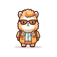 cute cartoon alpaca style 1