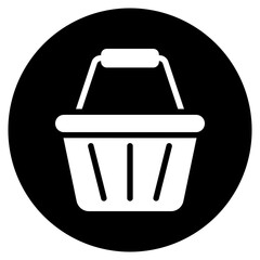 shopping basket glyph icon