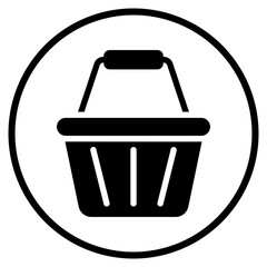 shopping basket glyph icon
