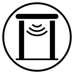 security gate glyph icon