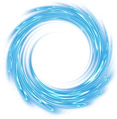 blue portal effect with lightning circle effect - obrazy, fototapety, plakaty