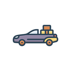 Color illustration icon for pickup 