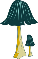 Mushroom Illustration Element