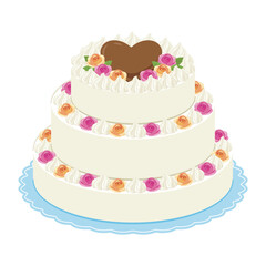 ウェデイングケーキ　メッセージなし