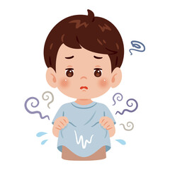 生乾きのニオイを気にする男の子