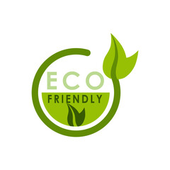 vector Green eco stickers, tags or labels