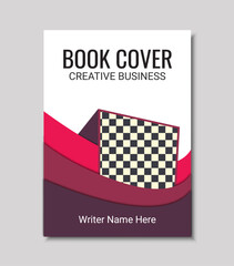 creative three Color Scheme book cover with Background image.Business Book Cover Design Template in A4. 