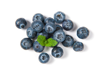 fresh blueberry isolated on a white background.