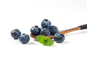 fresh blueberry isolated on a white background.