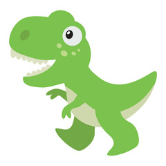 Cute little baby tyrannosaur newly hatched vector cartoon illustration