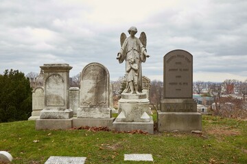 Fototapeta premium Green-Wood Cemetery isn't only a graveyard for influential figures, but it once served as NYC's prominent green space