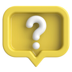 Question mark sign. 3D illustration.