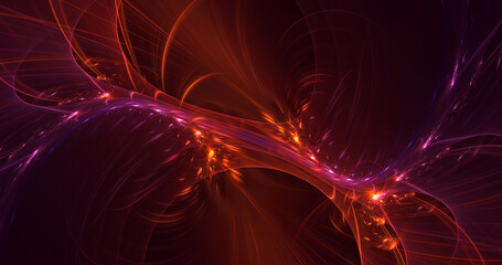 Obraz premium 3D rendering abstract colorful fractal light background