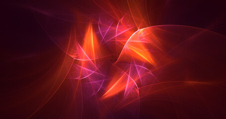 3D rendering abstract colorful fractal light background