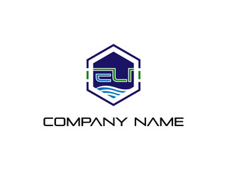 Fototapeta premium Modern abstract digital logo. typography, Creative logo and Minimal technology vector illustration logo. symbol set for artist, modern style Awesome logo in shape a template Mode flat.