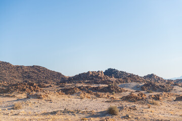 Fototapeta na wymiar Impression of the desert landscape in Southern Namibia.