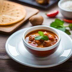 A close up view of food photography, indian food photography generated using AI tools