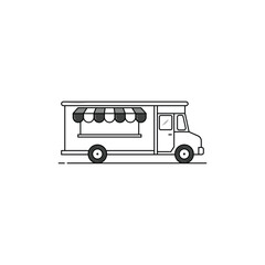 Food truck icon vector graphics