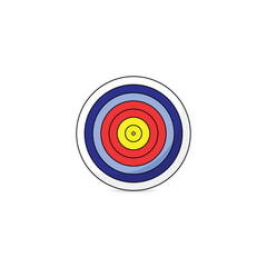 Circular archery target isolated vector graphics