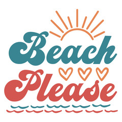 Beach please Retro SVG