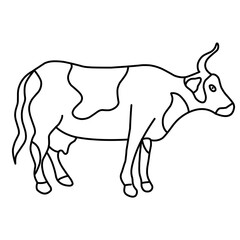 Outline Cow Vector