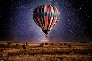 hot air balloon in the sky