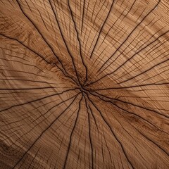 The top-down view of an oak grooves table is a captivating shot for textured background illustrations. (Generative AI)