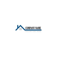 Roof real estate logo. Building logo icon isolated on white background