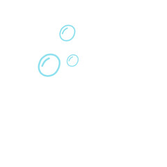 blue outline bubble