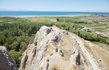 Van Castle in Van, Turkey was the headquarters of the Urartians, a mighty kingdom that thrived the 9th-6th centuries BC