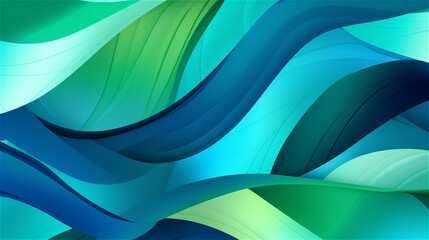 Generative AI, An abstract pattern with swirling lines in shades of blue and green