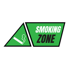Designated smoking area sign, permitted smoking zone, special vaping zone sign