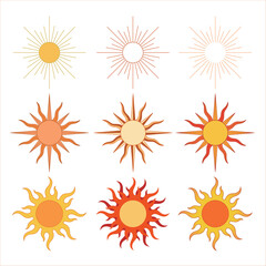 太陽アイコンセット