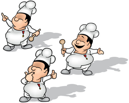 Set of Three Chef Mascots
