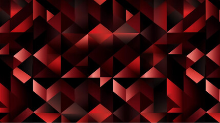 Obraz premium Generative AI, Dynamic Geometric Pattern in Shades of Red and Black