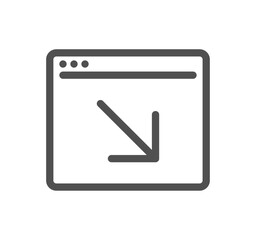 Search engine optimization related icon outline and linear vector.