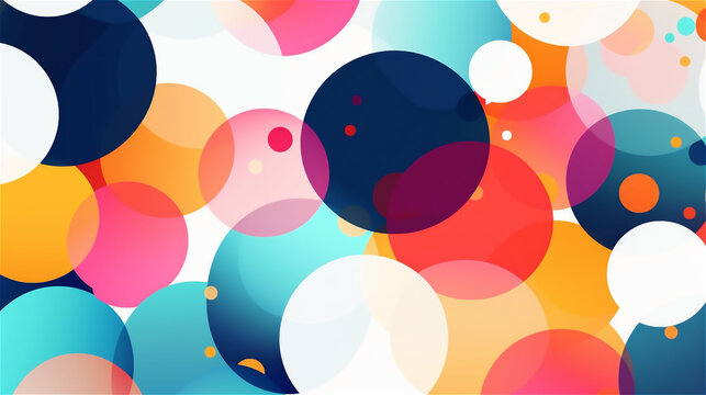 Generative AI, A colorful abstract pattern with overlapping circles
