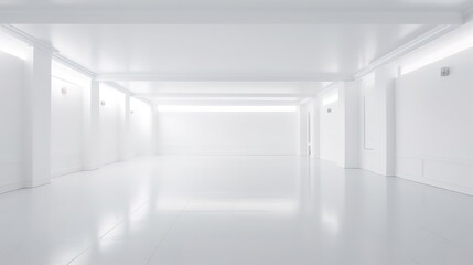 white empty room. gallery template for nft art