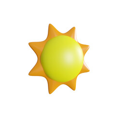 SUMMER SUN 3D ISOLATED IMAGES