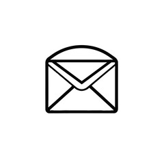 Envelope Emphasis: Simple Vector Icon in Black and White